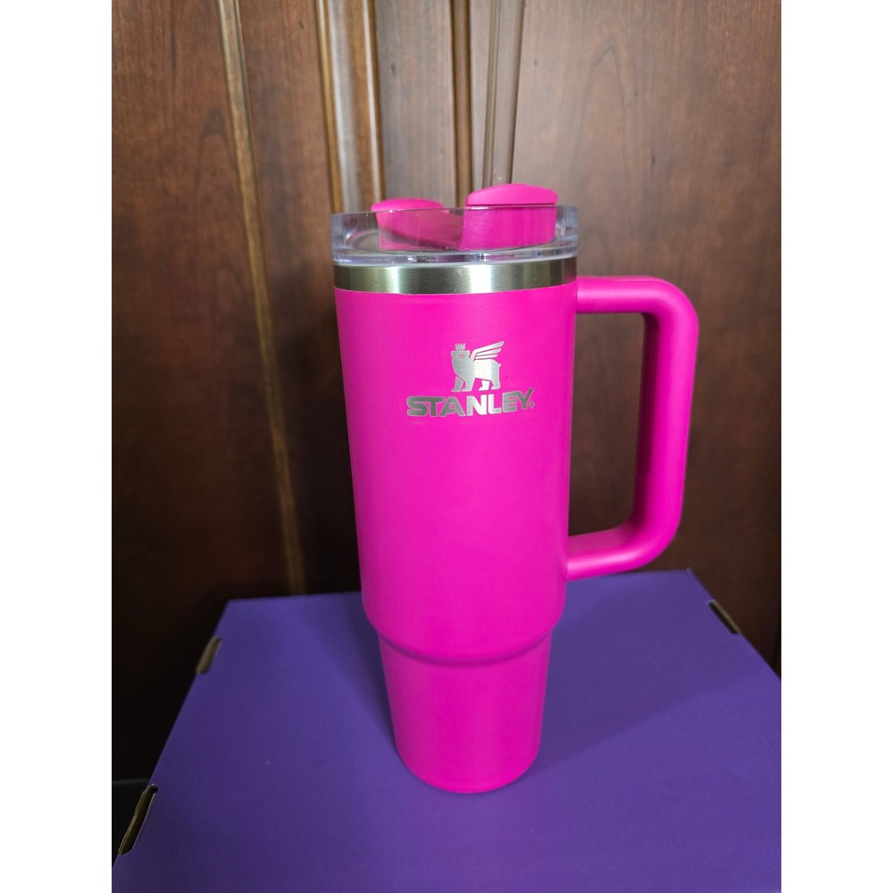 Stanley Quencher H2.0 FlowState Tumbler 30oz Camelia Pink Stainless Steel Mug